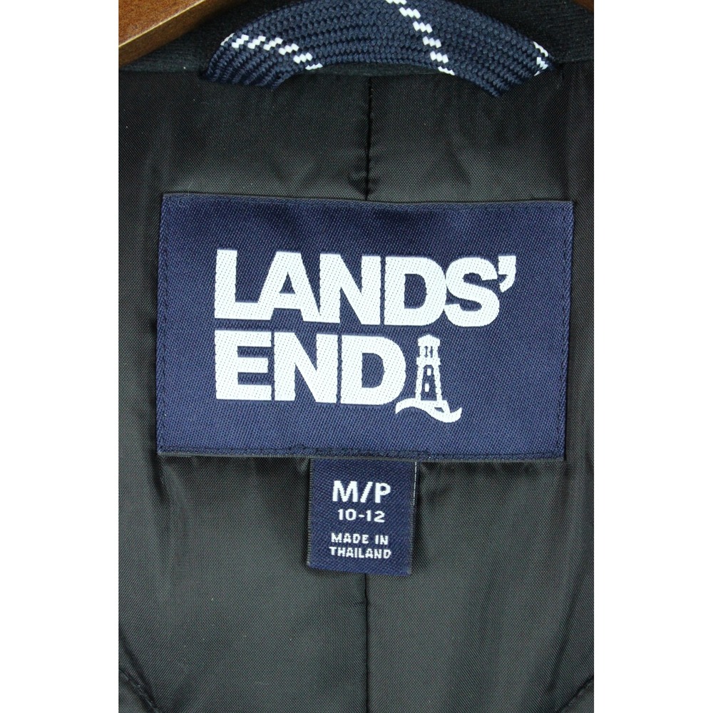 Lands End Womens Gray Insulated Stadium Squall Parka Maxi Coat Medium 10-12 - Picture 4 of 9
